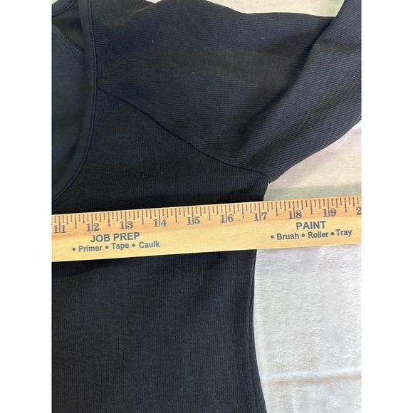 Good American Black Long Sleeve‎ Bodysuit Snap Henley Neckline XL - Picture 5 of 6